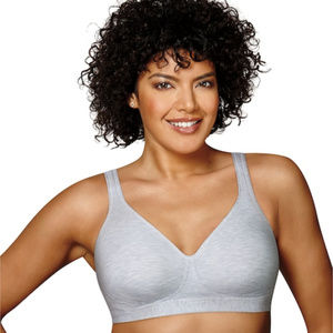 Playtex NWT Grey Heather 18 Hour Wirefree Cotton Bra 474C